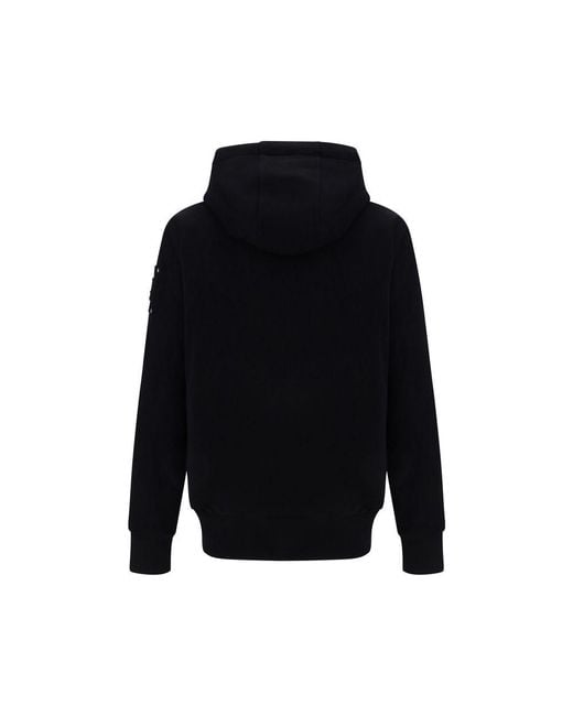 Moose Knuckles Blue Polyester Hoodie Clothing for men
