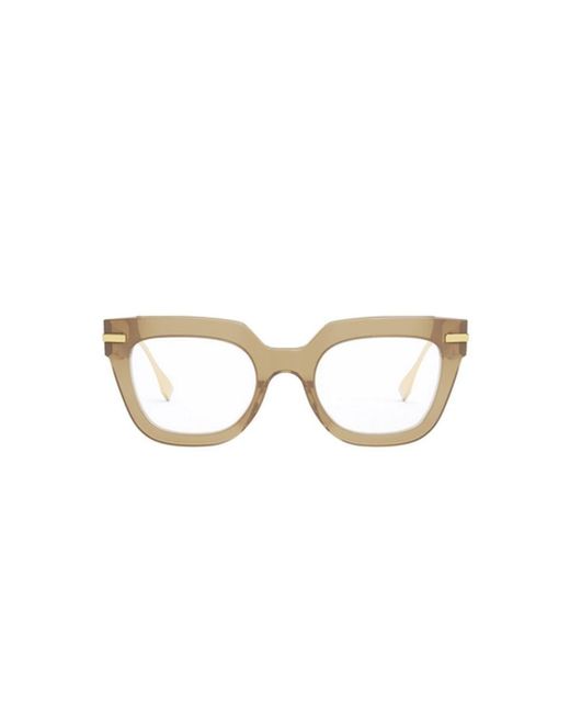 Fendi Brown Square Frame Glasses