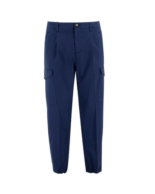 Brunello Cucinelli Blue Trousers for men
