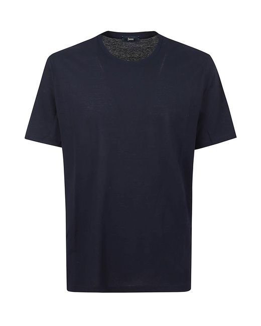Herno Blue T-Shirt Uomo Cotton for men