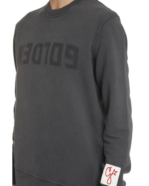 Golden Goose Deluxe Brand Black Cotton Crew-Neck Sweatshirt Sweatshirts for men