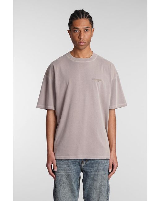 Represent T-shirt In Beige Cotton in Natural for Men | Lyst