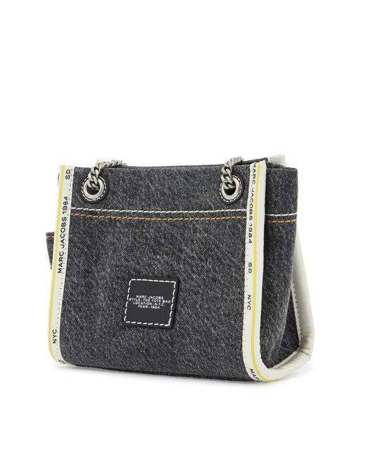 Marc Jacobs Black The Denim Chain Crossbody Tote Bag