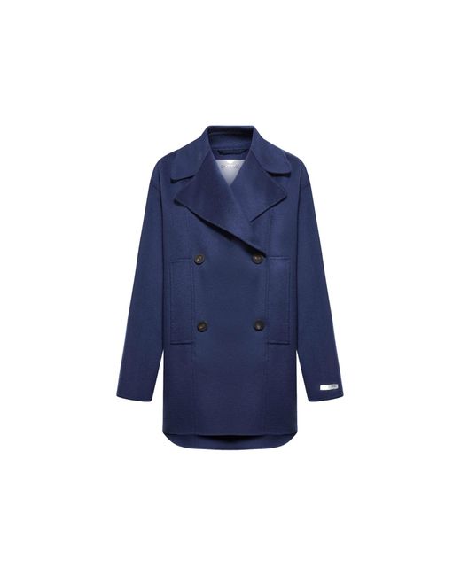 Sportmax Blue Nausica Cashmere Coat