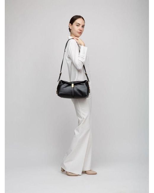 Pinko Black Shoulder Bag Goat Leather Shoulder-Bags