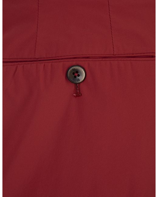 PT Torino Red Stretch Cotton Shorts for men