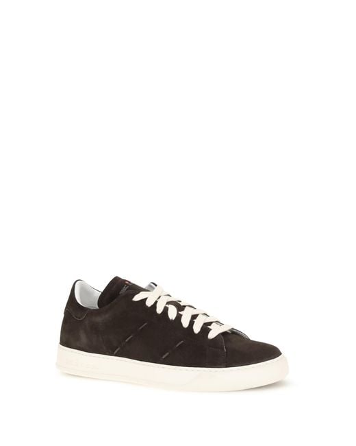 Kiton White Suede Sneakers Trainers for men