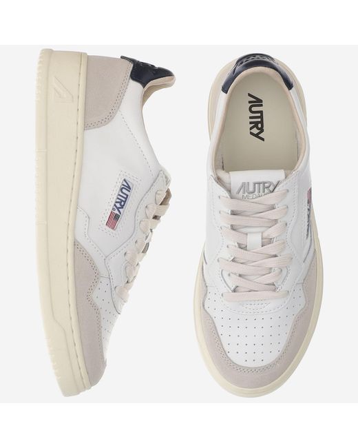 Autry White Sneakers Medalist Low Leather Trainers for men