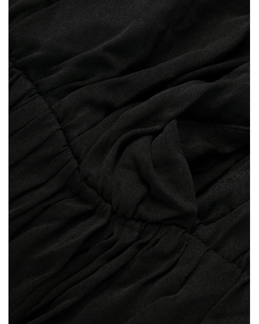 Saint Laurent Black Robe Drapee Longue