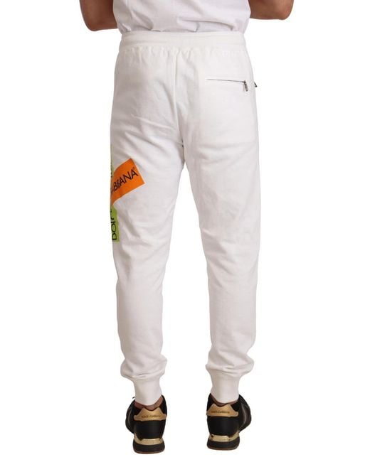 Dolce & Gabbana Black Cotton Logo Patch Sweatpants Jogging Pants for men