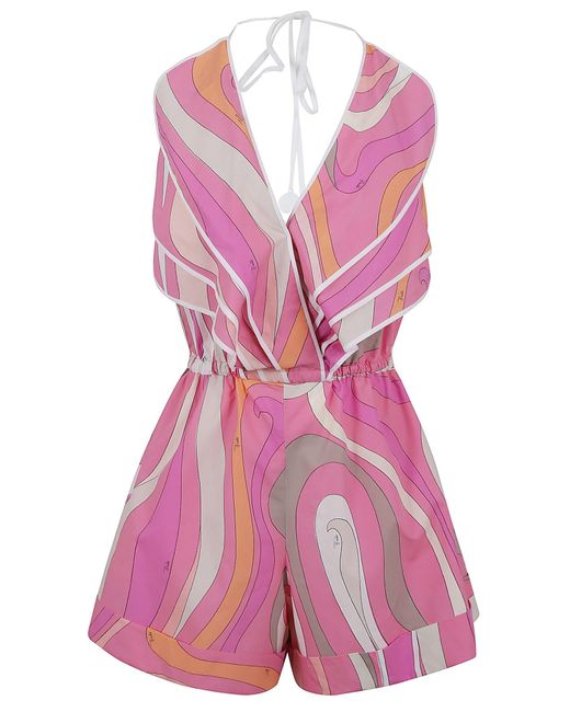 Emilio Pucci Jumpsuit - Popeline Marmo in Pink | Lyst
