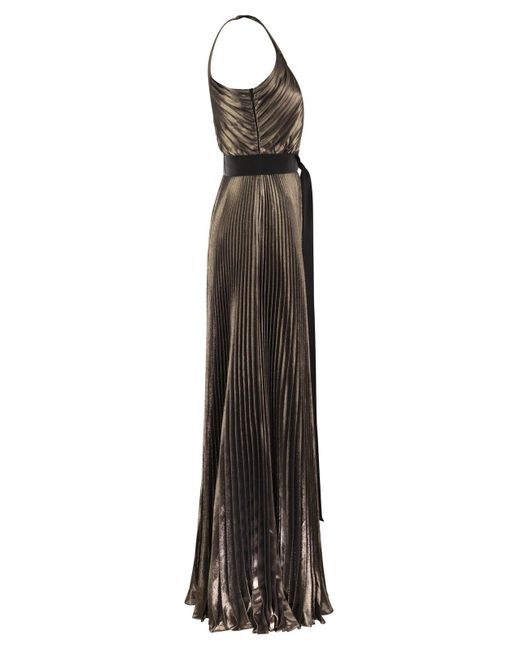 Max Mara Pianoforte Black One-Shoulder Pleated Dress