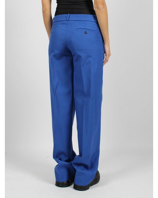 Coperni Blue Low Rise Loose Tailored Trousers