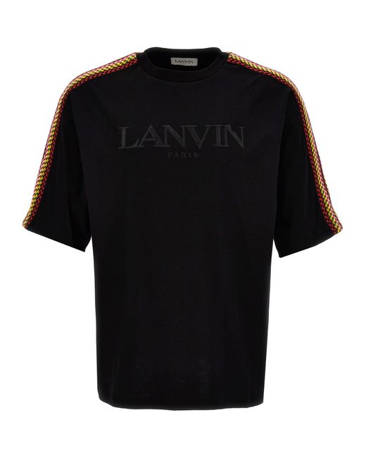 Lanvin Braided Band T-shirt Black for men