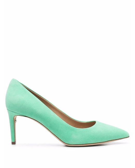 Ferragamo Green Ferragamo Ilary 70 Suede Pumps