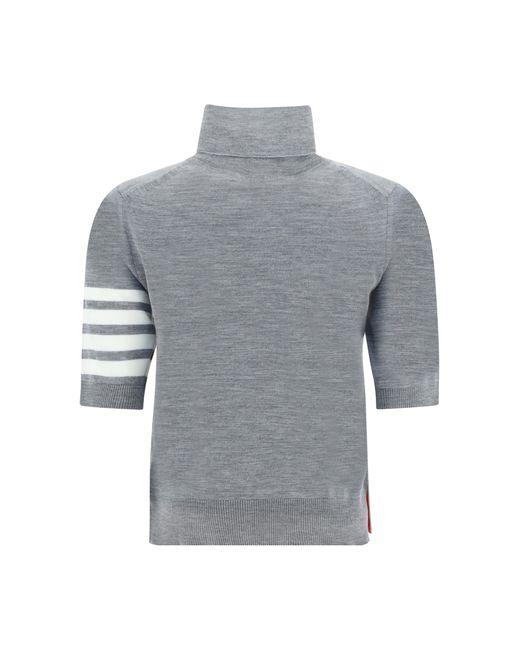 Thom Browne Gray Turtleneck Sweater