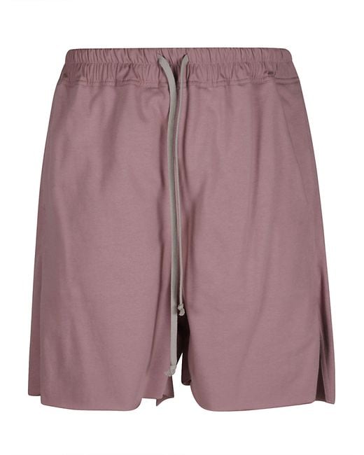 Rick Owens Purple Drawstring Shorts for men