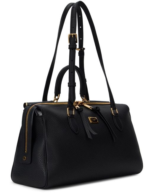 Dolce & Gabbana Black Leather Tote Bag Pvc