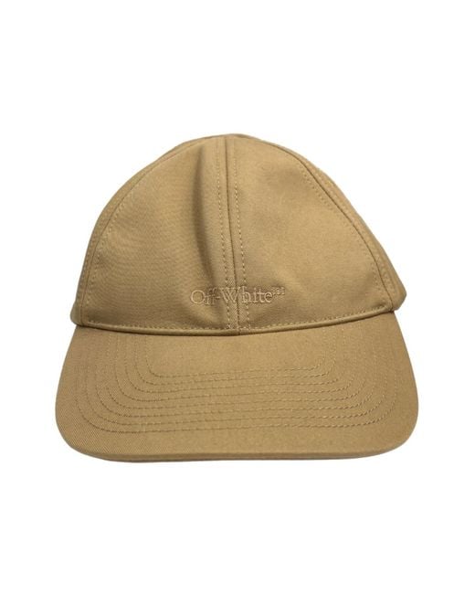 Off-White c/o Virgil Abloh Natural Smr Logo Baseball Cap Accessories Beanies & Hats for men