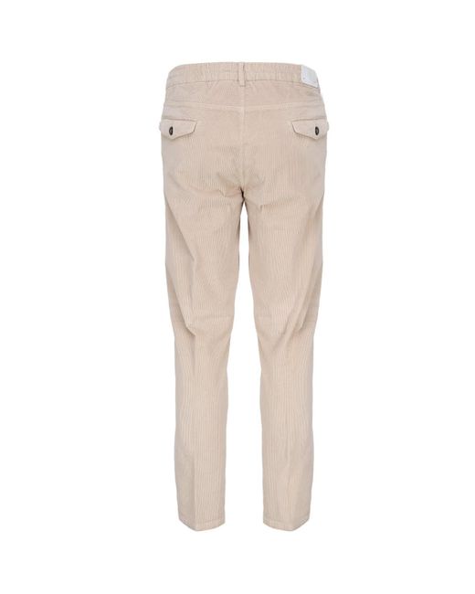 Eleventy Drawstring Trousers in Natural for Men