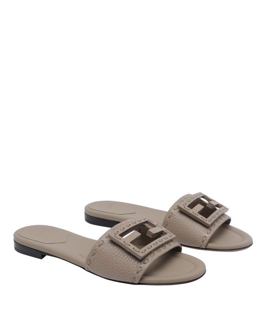 Fendi Metallic Sandals
