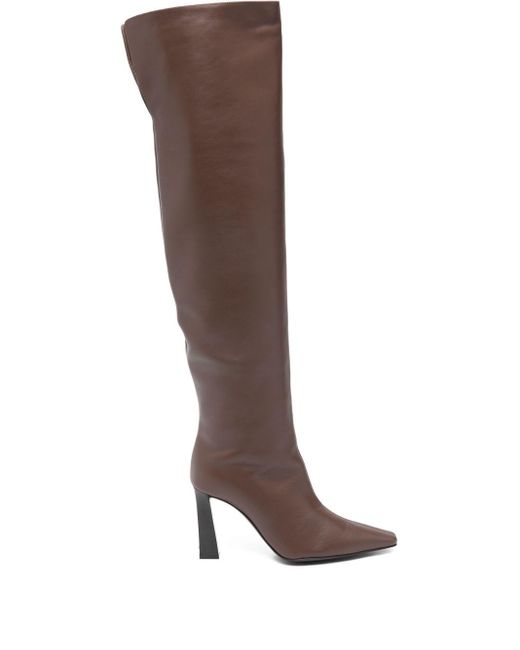 Giuseppe Zanotti Brown Janiee Leather Heel Boots