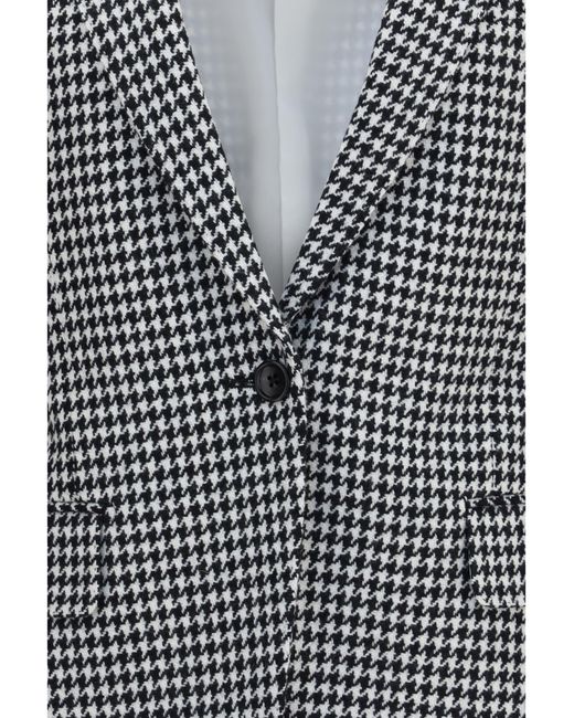 Tom Ford Black Jacket Houndstooth Cashmere- (Capra Hircus)
