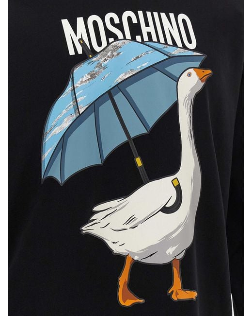 Moschino Blue Cotton Sweatshirt Clothing for men