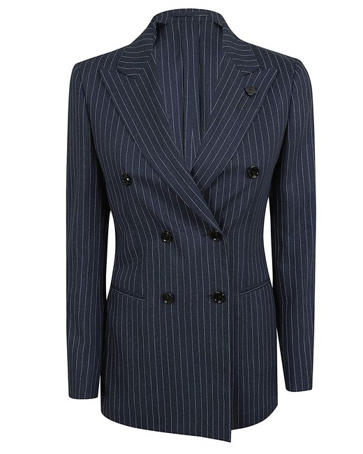 Lardini Blue Jacket Viscosa Lino Giacca