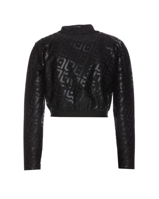 Liu Jo Black Logo Zip Sweatshirt