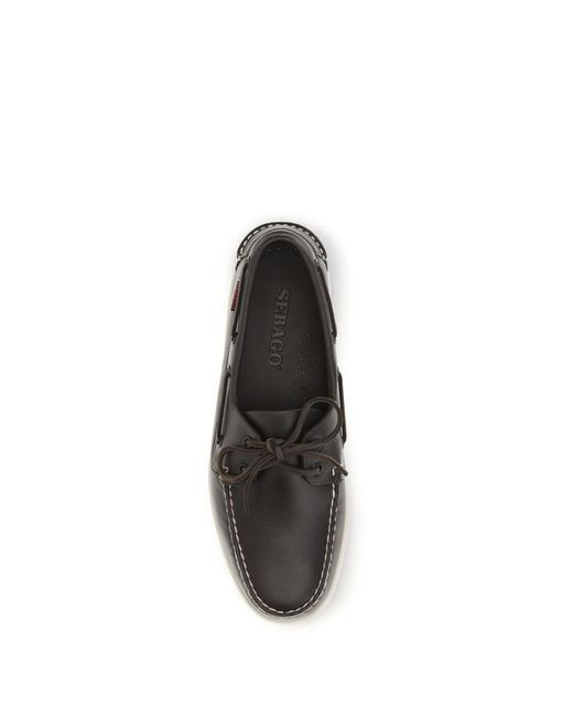 Sebago White Loafers Docksides Portland Calf Leather Lace-Up Shoes for men