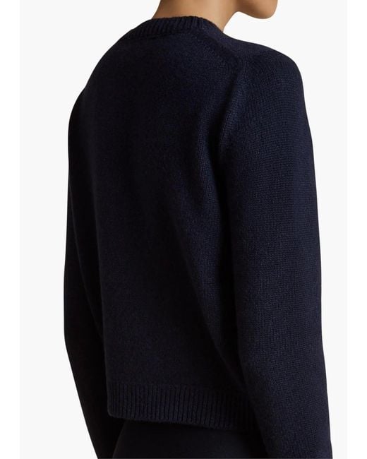 Khaite Blue Pull Leta En Maille Cachemire Bleu Sweater