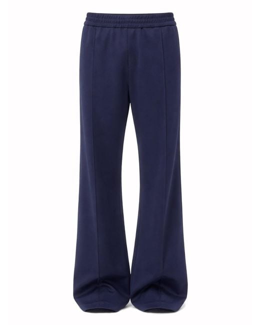 Valentino Blue Pants V-Logo Cotton Blend Polyester Trousers for men