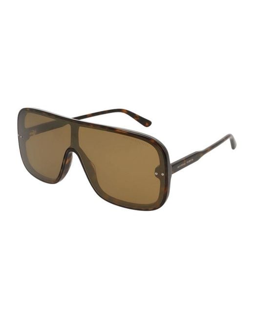 Bottega Veneta Brown Sunglasses Shield Full Rim, Havana Frame And Lens Bv0167S003 Default Title