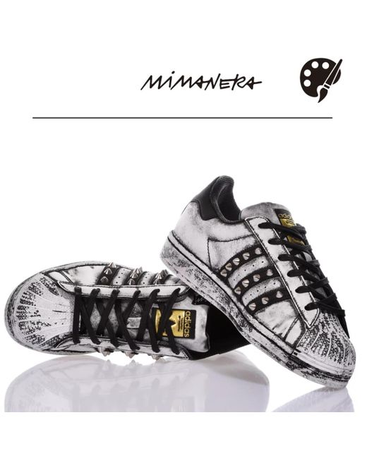 MIMANERA Gray Adidas Superstar Brooklyn Customized