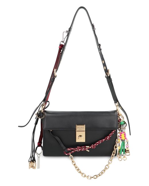 Prada Black Leather Shoulder Bag Soft Sound Calf
