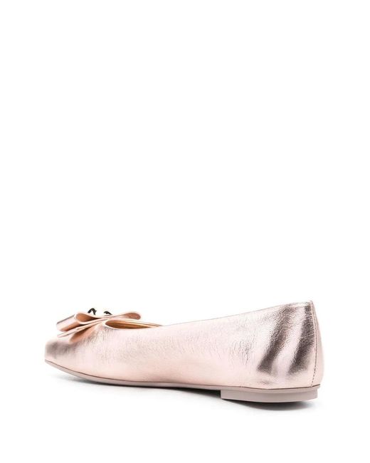 Ferragamo Pink Ballerina Shoes