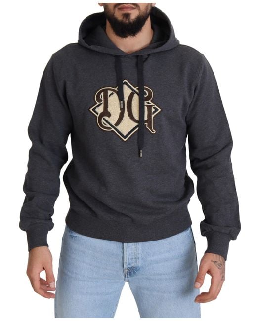 Dolce & Gabbana Black Elegant Cotton Hooded Sweatshirt for men