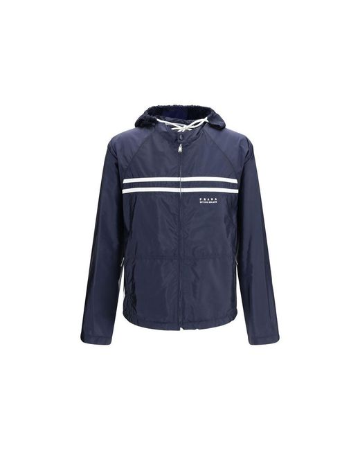 Prada Blue Nylon Shell Jacket for men