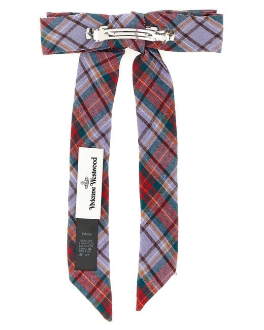 Vivienne Westwood Blue 'Rtw Tartan' Hair Clip