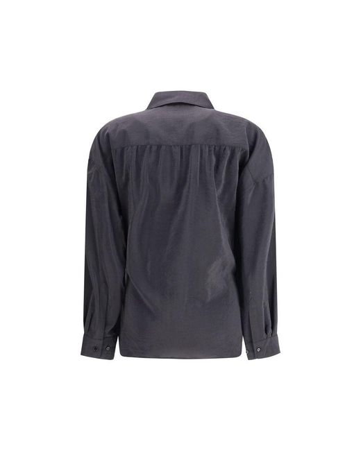Lemaire Blue Draped Shirt