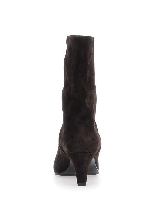 Strategia Black Ankle Boot Amber Leather