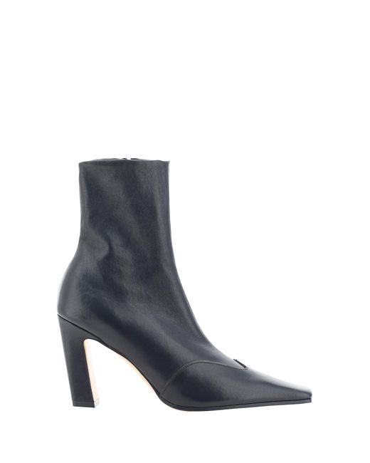 Khaite Black Nevada Ankle Boots Calf Leather Bos Taurus