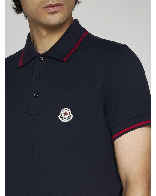Moncler Blue T-shirts And Polos for men