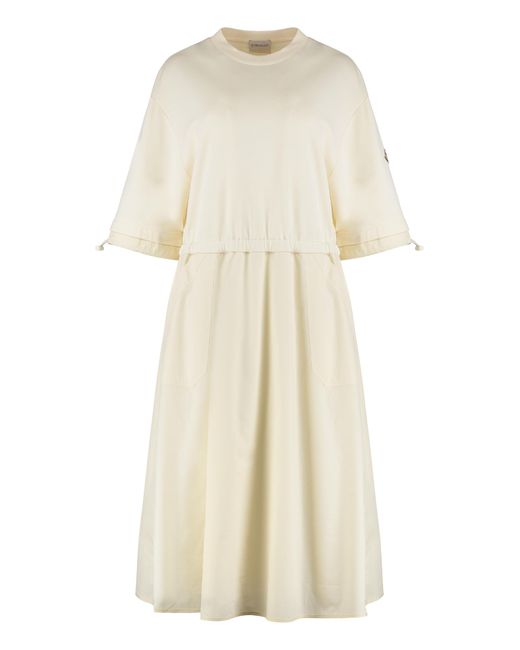 Moncler White Cotton Dress