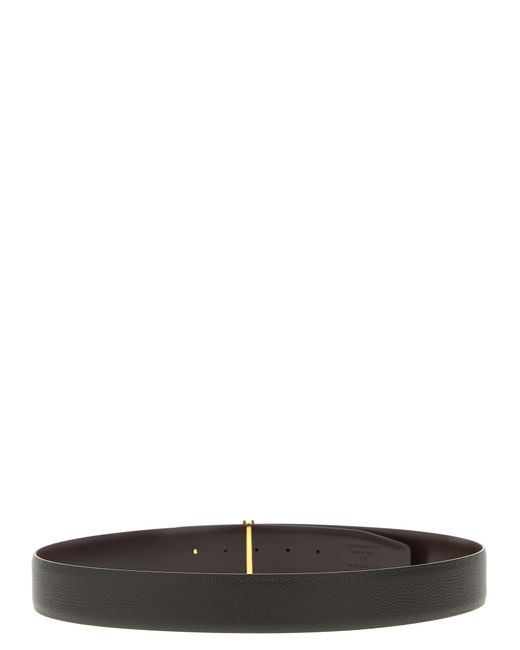 Tom Ford White 'T' Reversible Belt for men