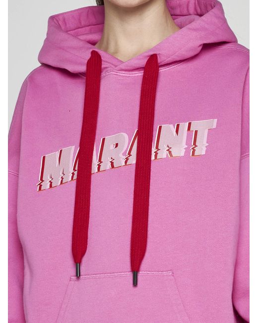 Isabel Marant Pink Mansel Cotton-Blend Hoodie