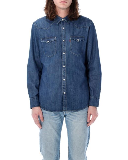 Levi's Blue Barstow Western Shirt for men