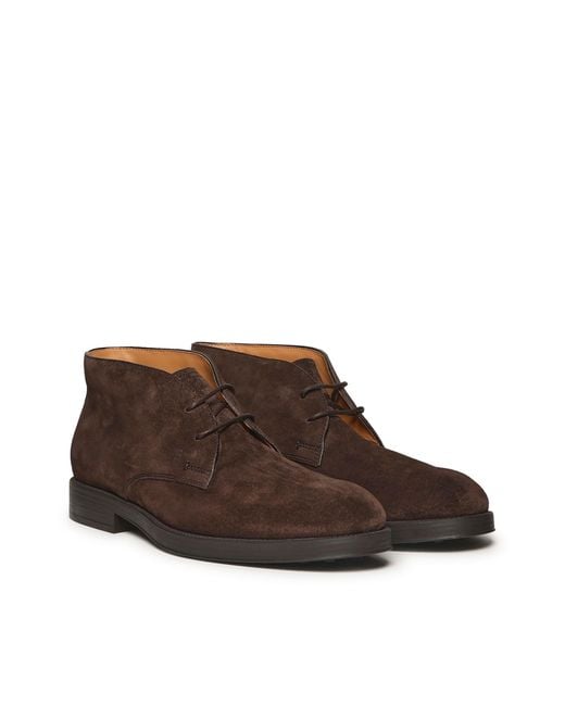 Tod's Brown Suede Ankle Boot for men