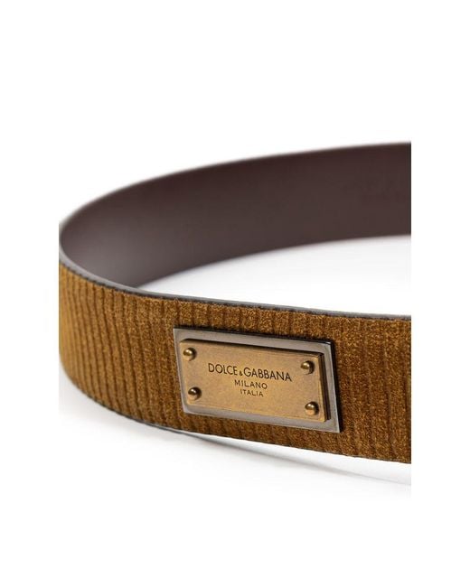 Dolce & Gabbana Brown Leather Regular Belt for men